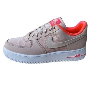Nike Air Force 1 07' Sneakers Blush Pink Fossil Stone Laser Size 7
